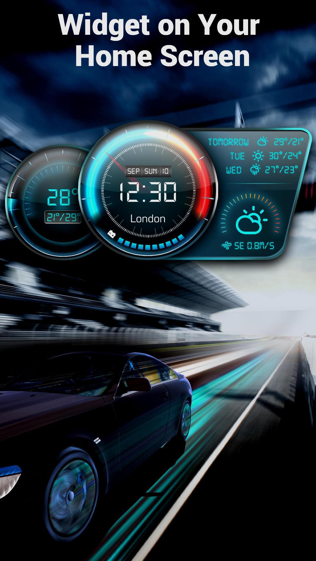 weather information time widget