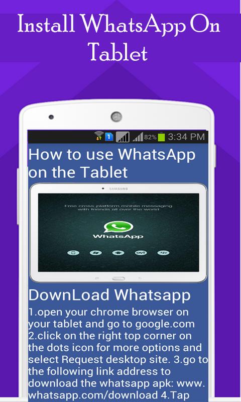 Install Whatsapp On Tablet-Web