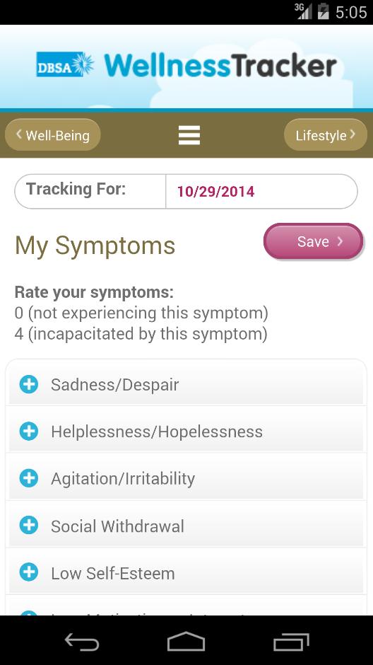 DBSA Wellness Tracker