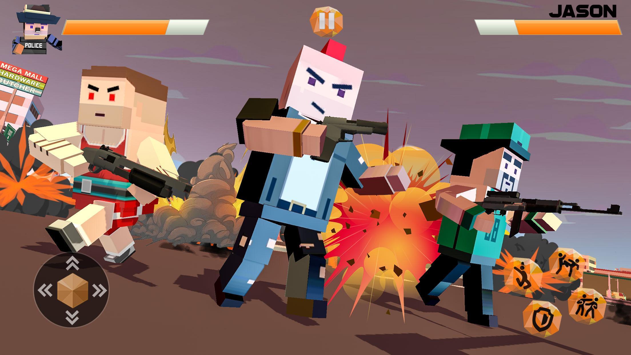 Blocky Police Vs Street Fighting