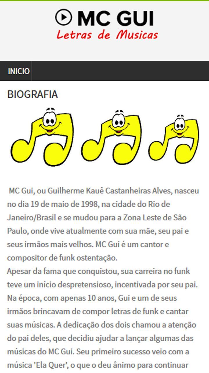 Letras de Mc Gui