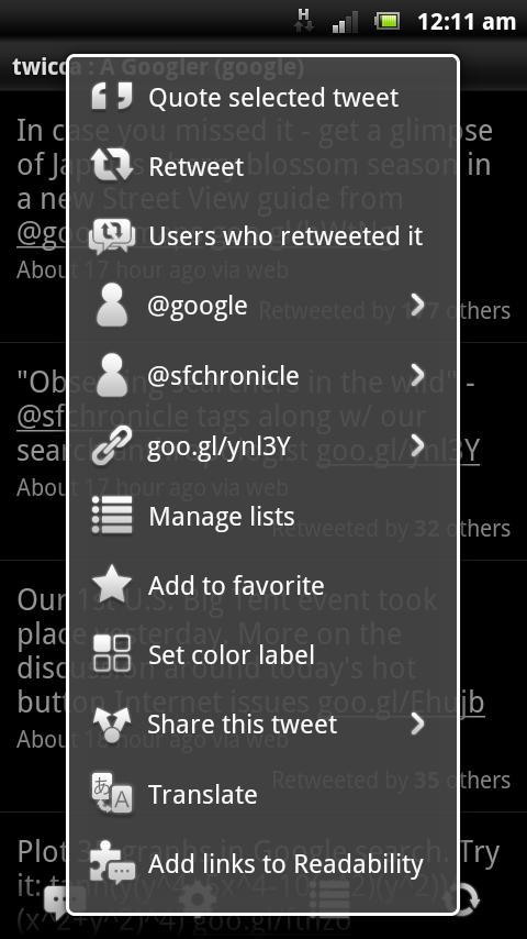 Readability plug-in for twicca