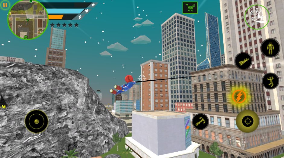 Robot Stickman Spider Rope Hero Bike Transformer