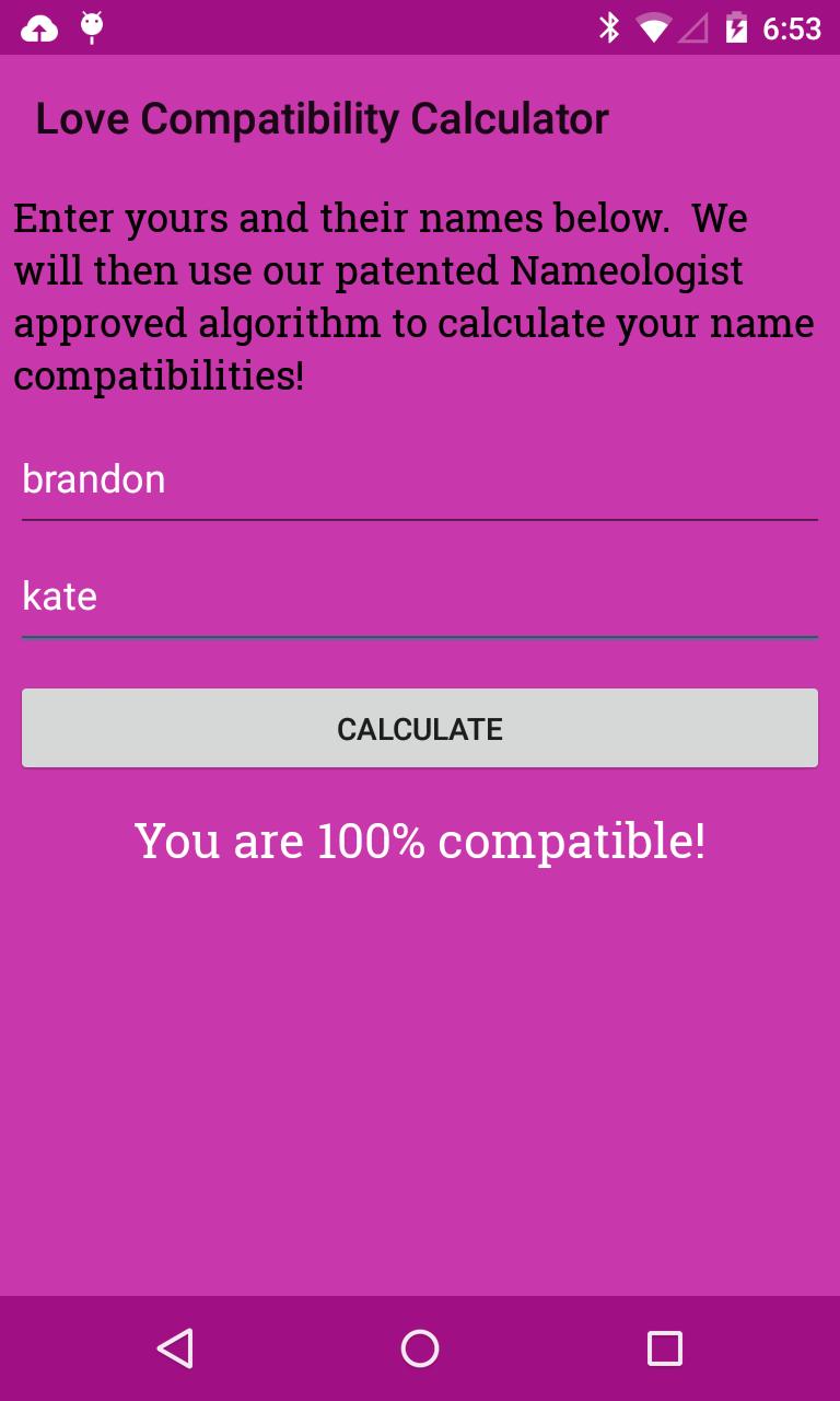 Love Compatibility Calculator