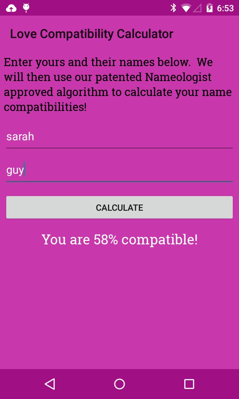 Love Compatibility Calculator