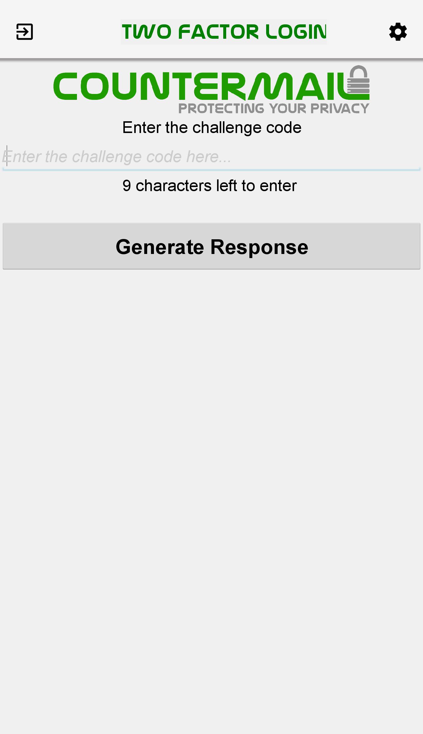CounterMail - Two-Factor Login