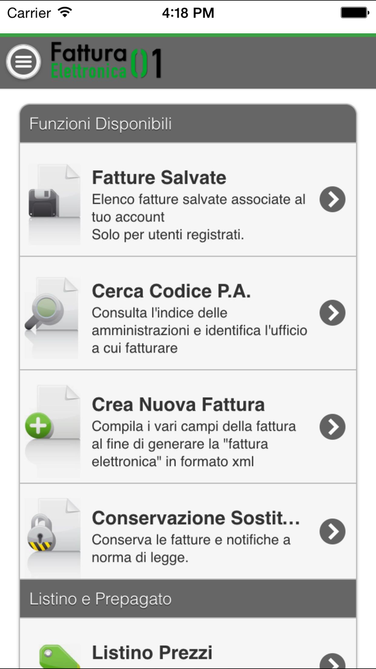 Fattura Elettronica 01