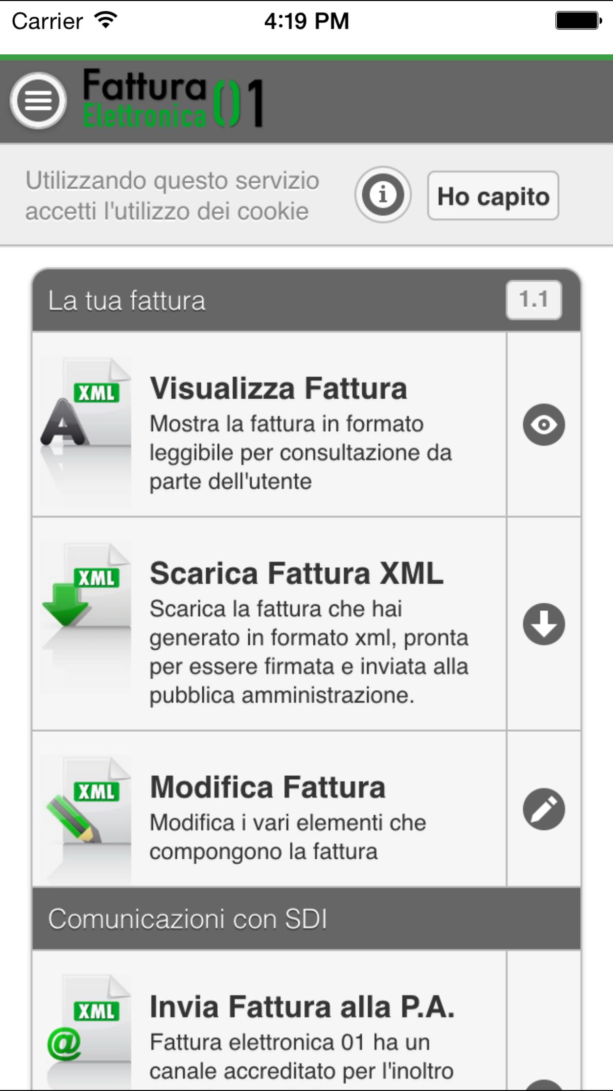 Fattura Elettronica 01