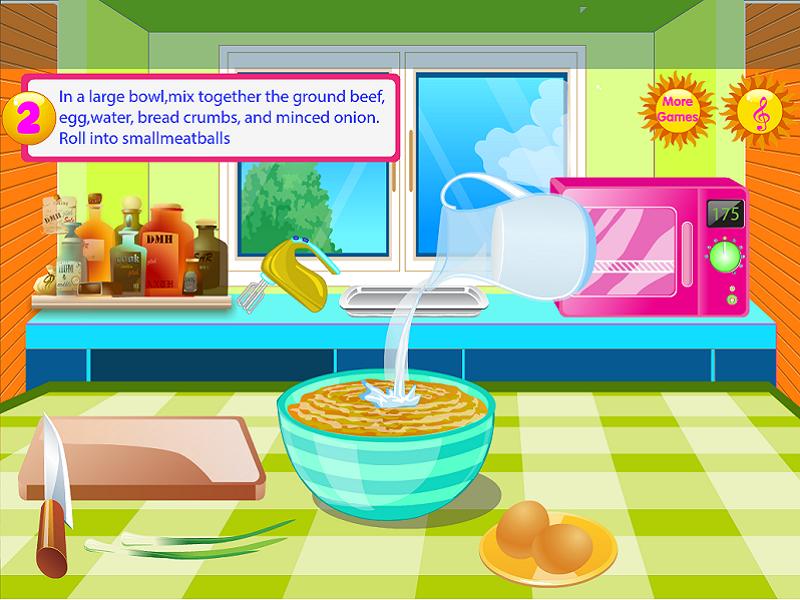 Meatballs food cooking games