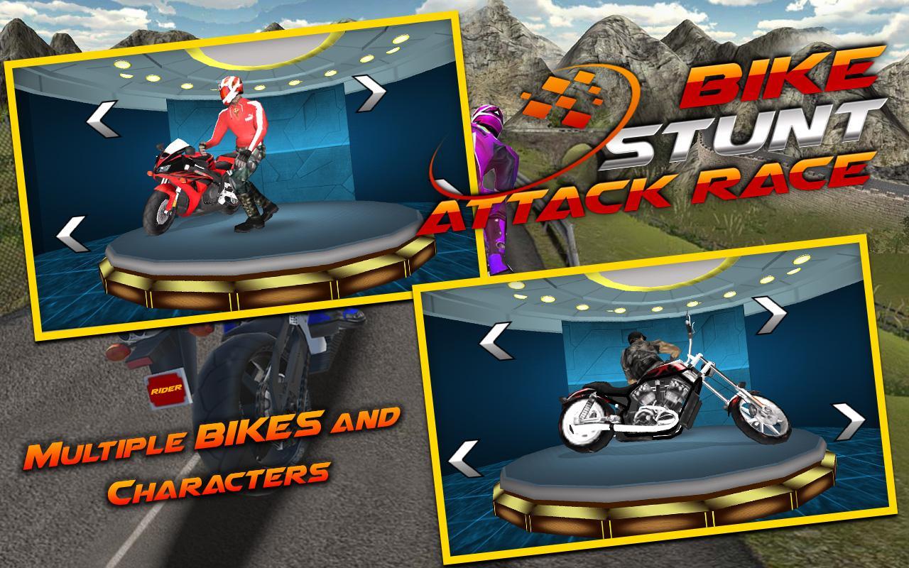 Bike Stunt Attack Race 3D