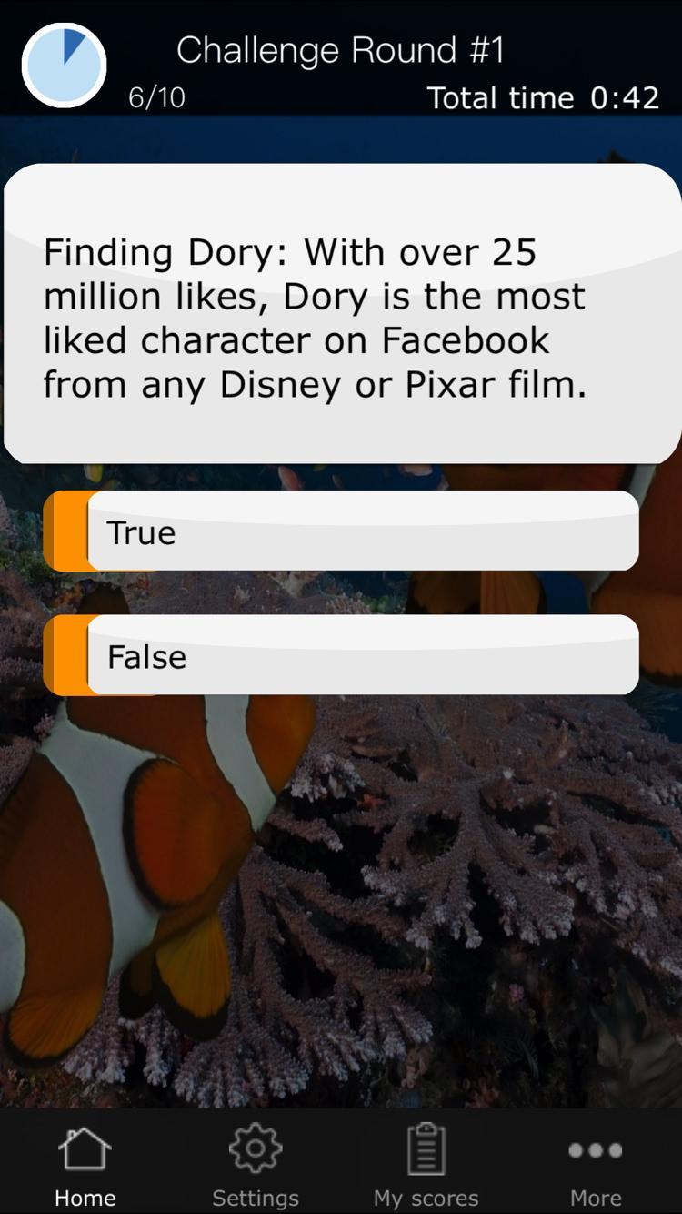 Quiz for Finding Dory