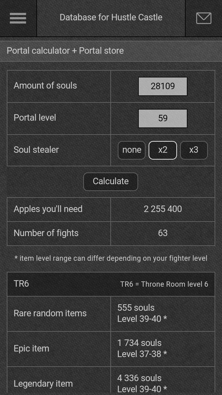 DB for Hustle Castle