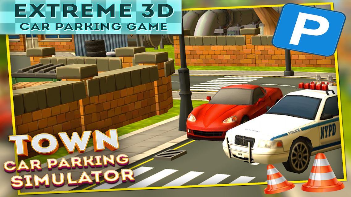 Town Car Parking Simulator 3D