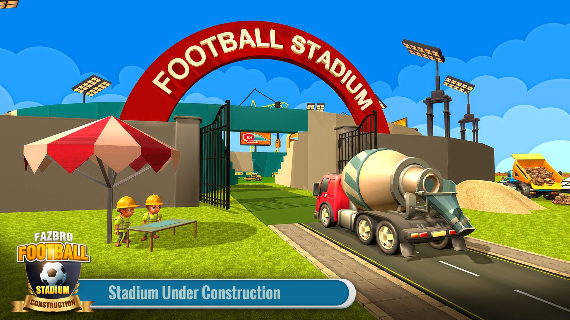 Football Stadium Builder Construction Crane Game