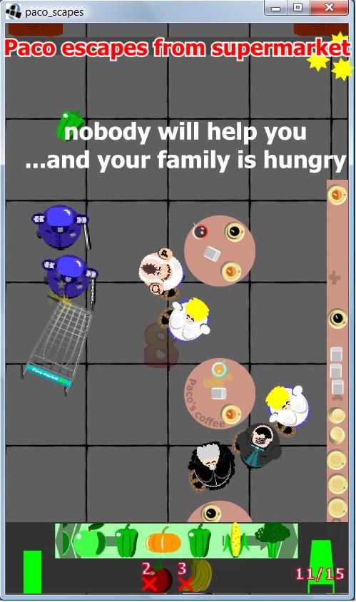 Paco escapes from supermarket