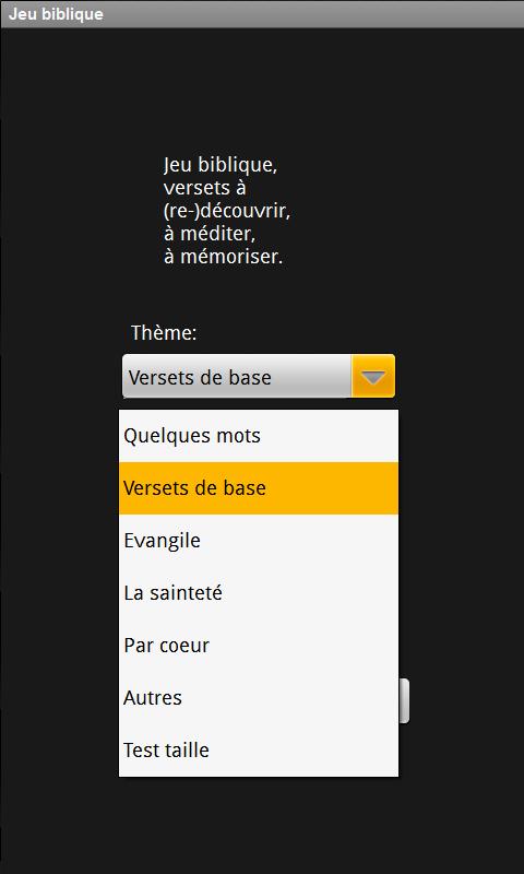 Jeu versets bibliques