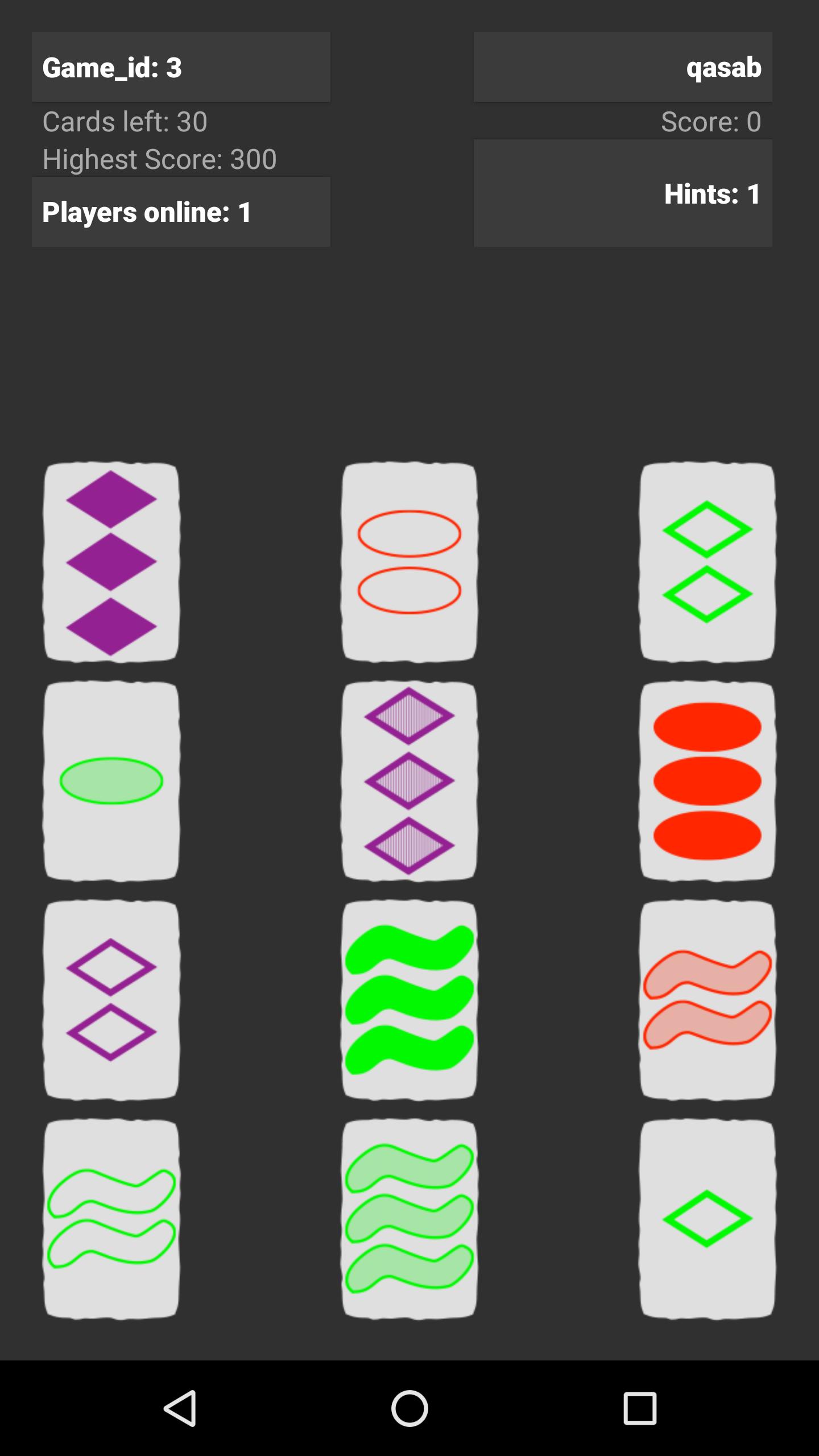 Set Card Game
