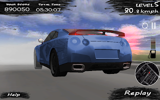 Blue Beamer Driving
