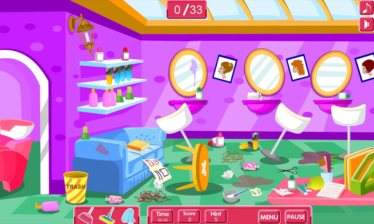 Clean up hair salon