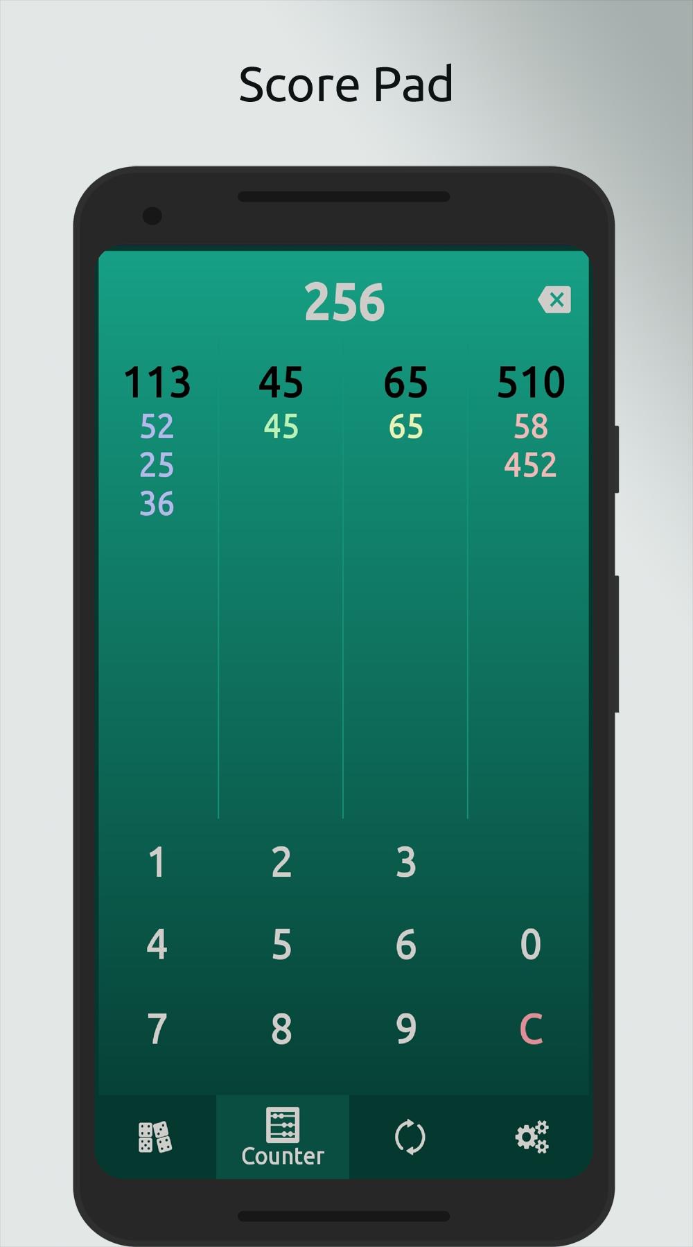 Dominos Cheater (Cards Tracker - Score Pad)