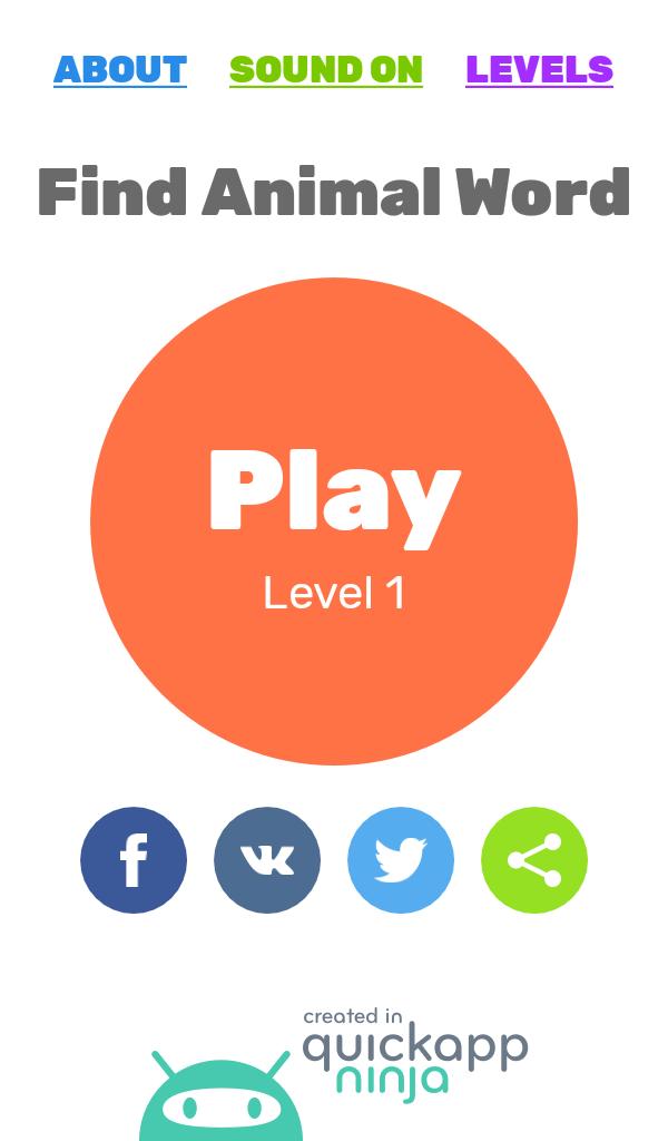 Find Animal Words