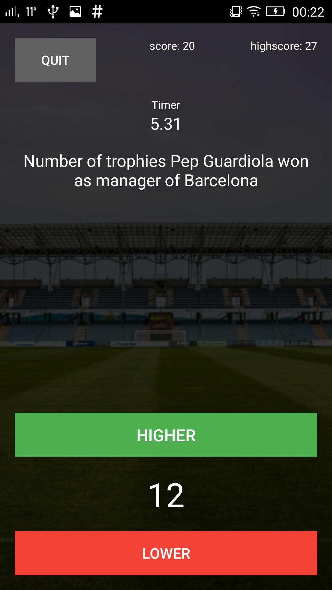 Higher or Lower Football 2