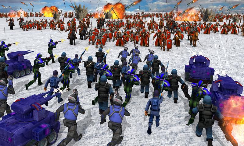 Knights & futuristic Army : Skeleton army Battle
