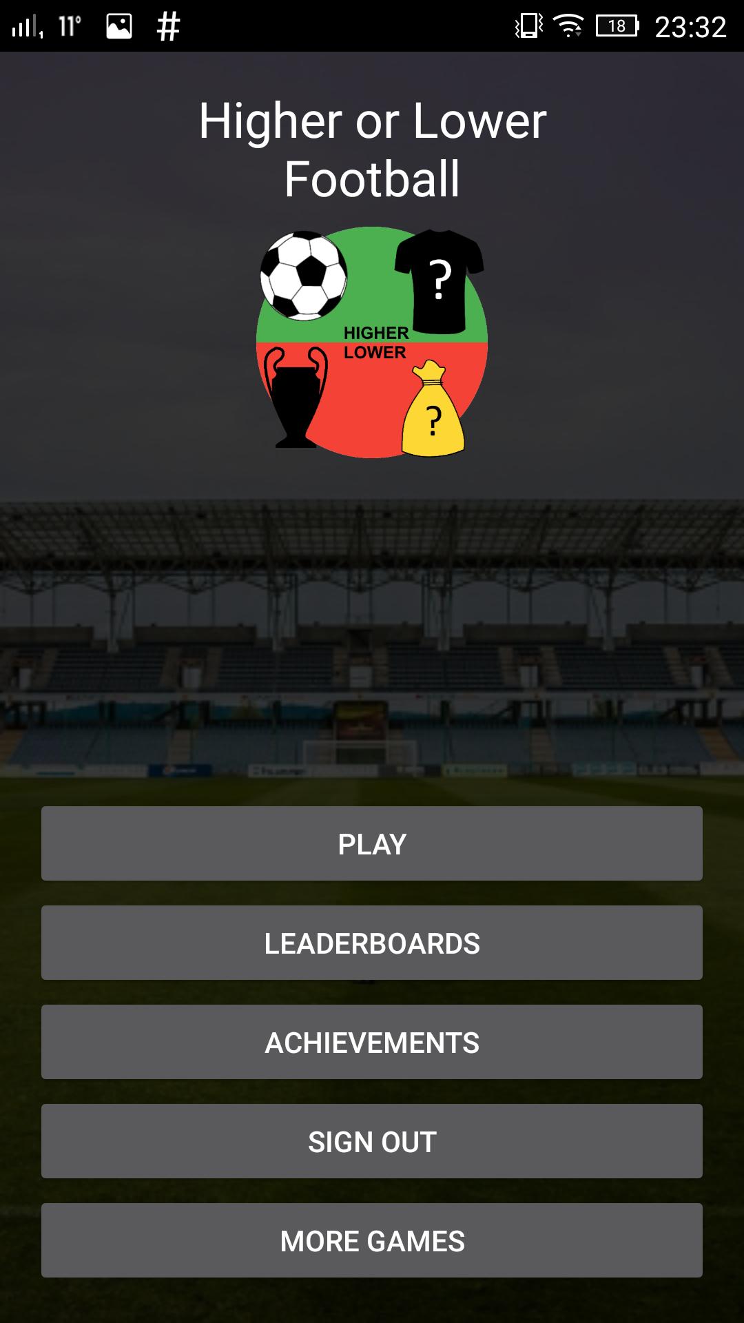 Higher or Lower Football 2