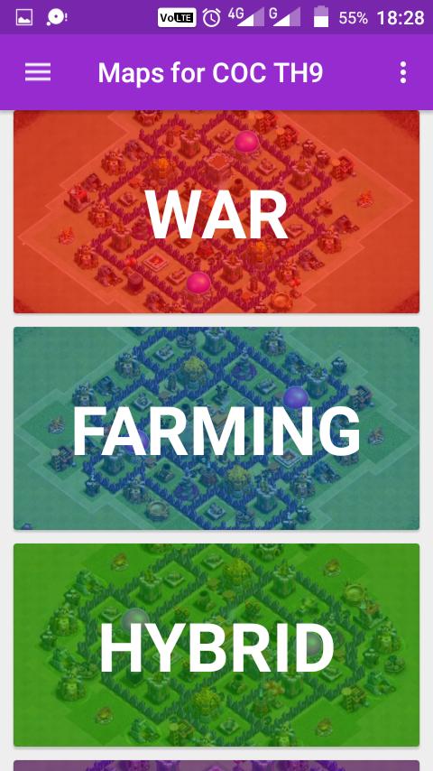 COC Base Map for TH9