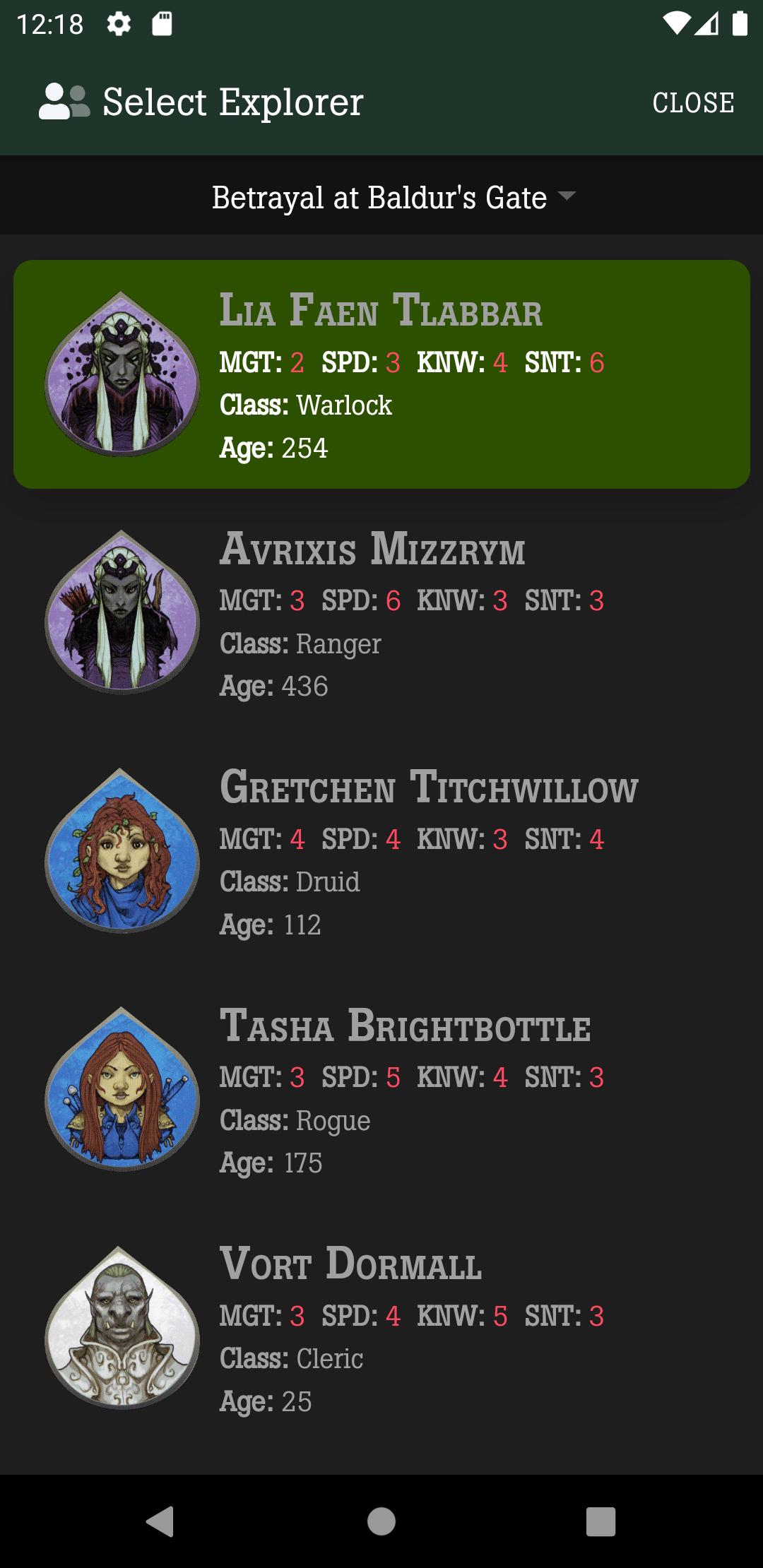 Betrayal Explorer Stats