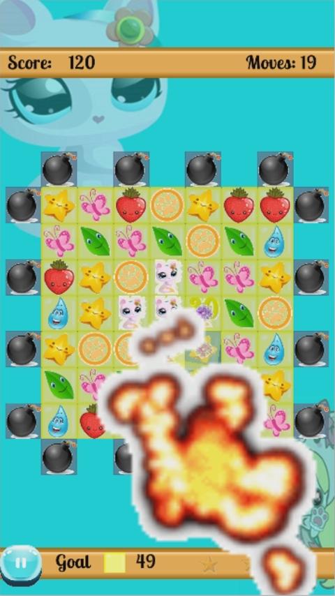 Baby kitten match 3 adventure